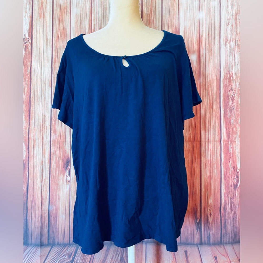 Women’s XL Sleep Shirt Liz Claiborne Blue Short Sleeves Soft & Light